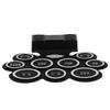 Electronic Drum Pad Set Roll Up Foldable Kit with 2 Speakers Battery 100‑240V DM10US Plug