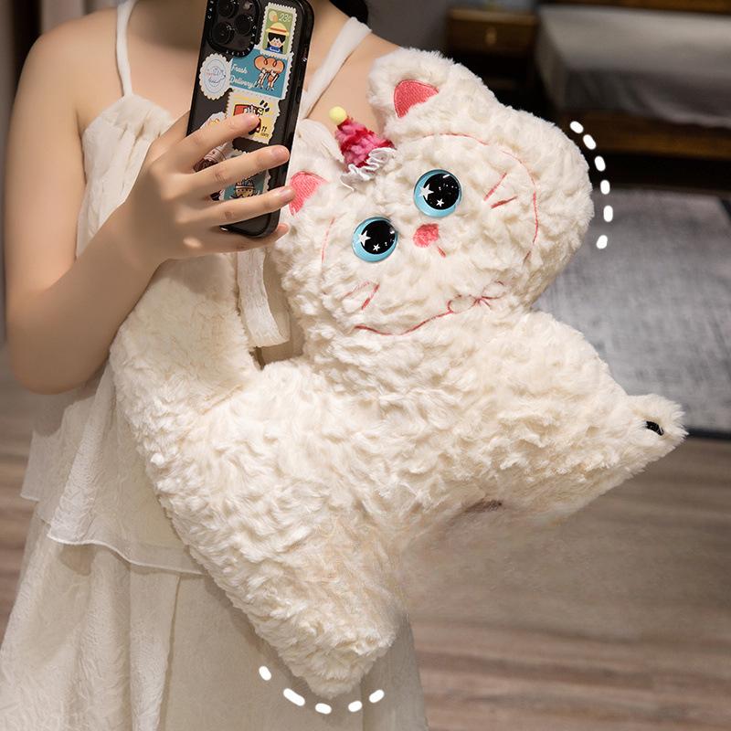 Cute Cookies Cat Doll Pillow Plush Toy Healing Soft Cat Doll Girl Sleeping Birthday Gift