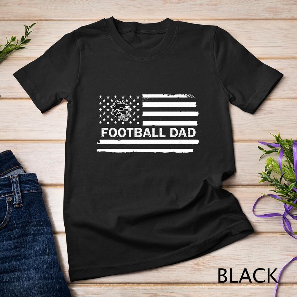 

Mens American Football Dad Proud US American Flag Father s Day Unisex T-shirt M