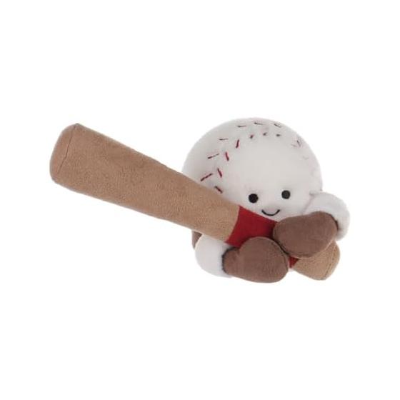 Apricot Lamb Happy Baseball Plush Toy 14cm Soft Cute Fluffy