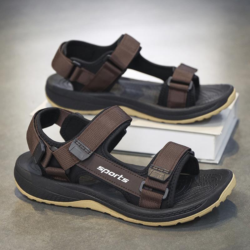 Men's Sandals Boys' Sports Sandals Lightweight Hollow Breathable Outdoor Creek Tracking Shoes Teen Beach Sandals