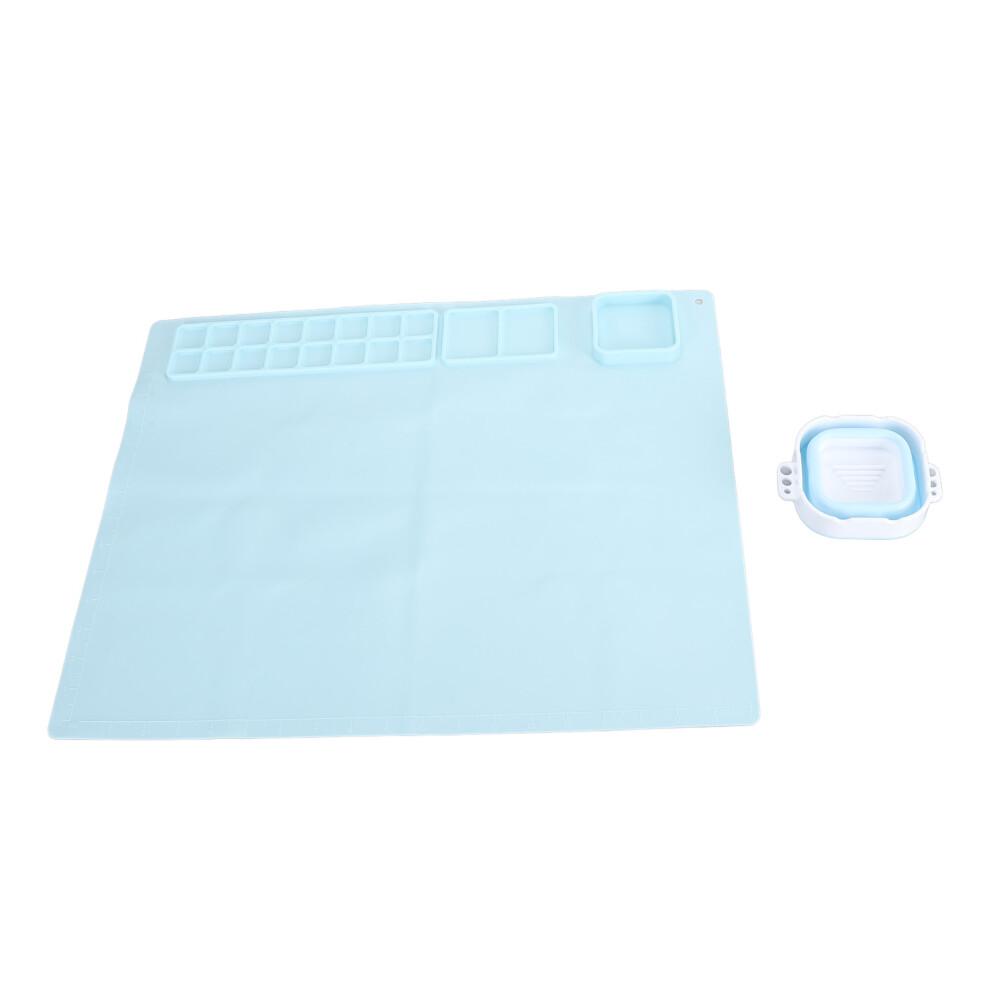 Silicone Drawing Mat with Water Cup - Washable, 41x51cm