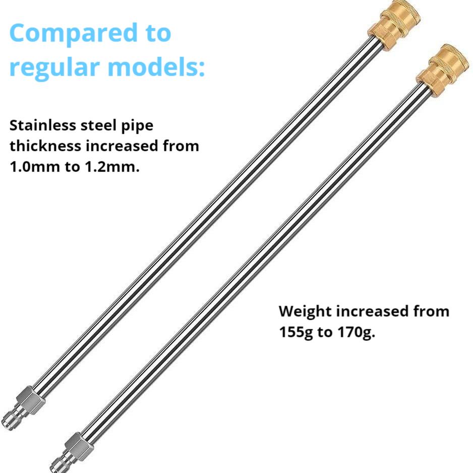 Lance Extensie pentru Mașină de Spălat cu Presiune din Oțel Inoxidabil de Înaltă Calitate cu Conectare Rapidă (1/4 inch) – Upgrade pentru sarcini grele