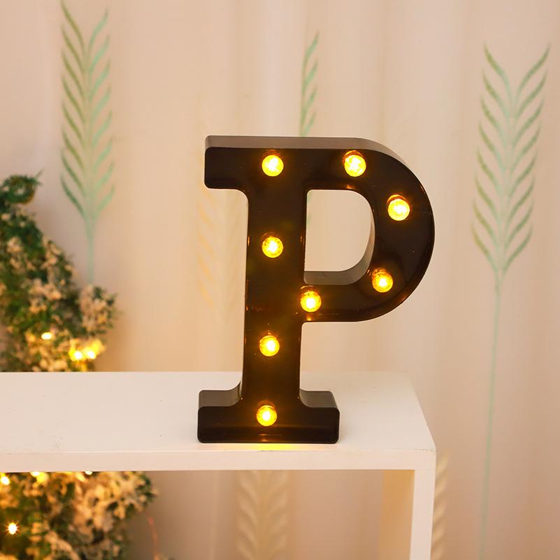 Cross-border Hot-Selling Black LED Letter Lamp for Proposal, Festival Decoration, and Ambiance Arrangement