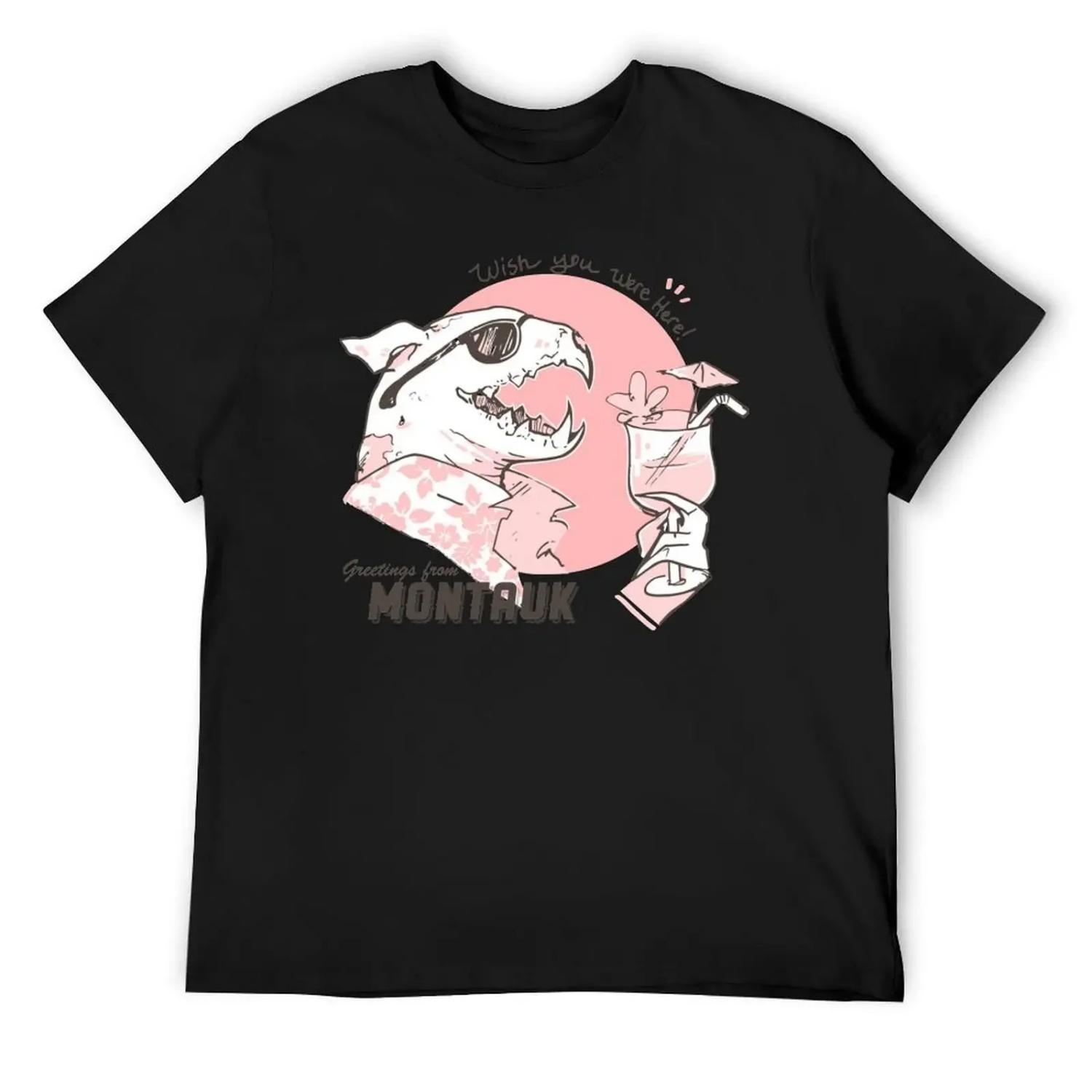 

Greetings from the Montauk Monster T-Shirt funny gifts blacks custom shirt Anime t-shirt fitted t shirts for men XXXXXL чорний