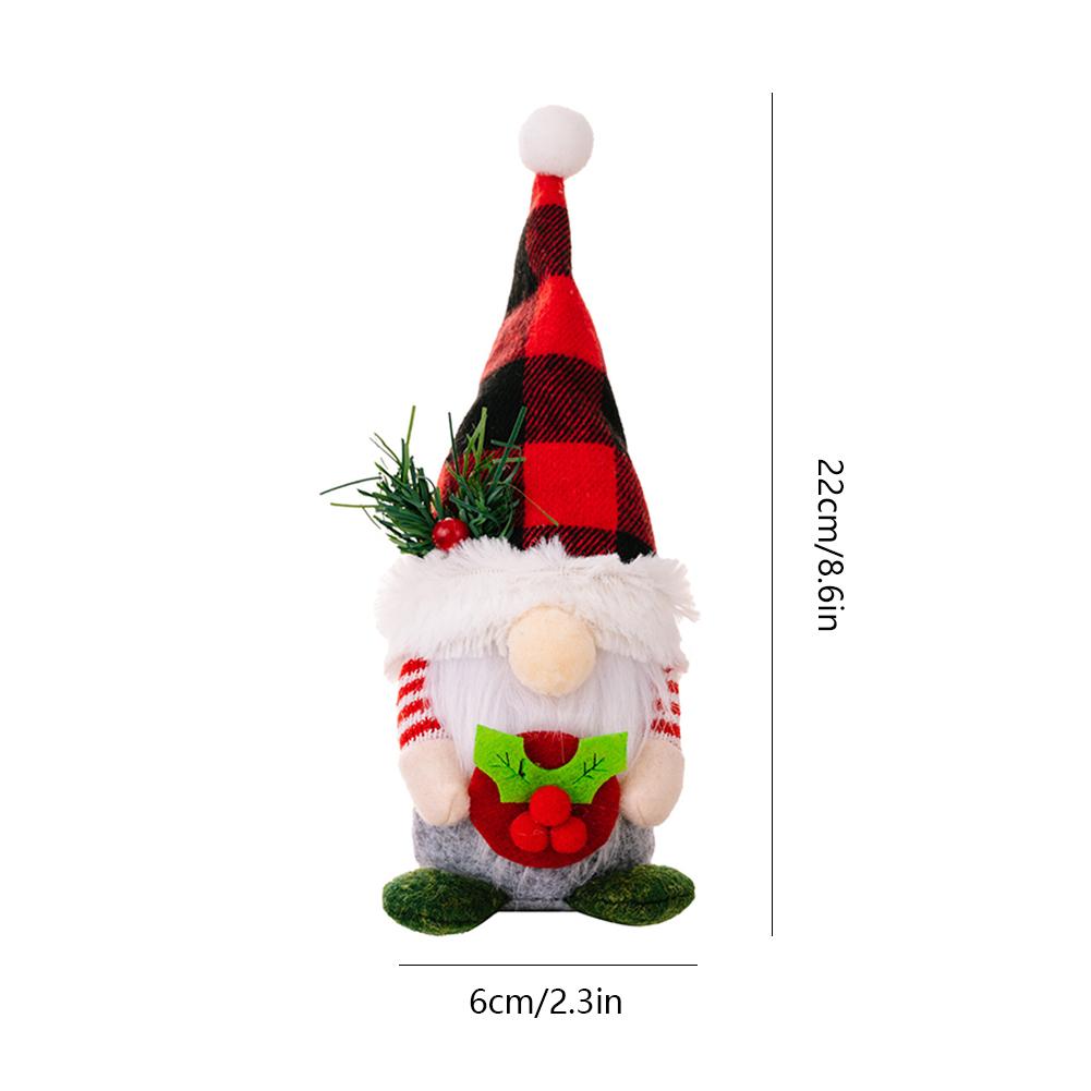 Christmas Gnome Desktop Decor Mini Standing Elf Decor Festival Theme Dwarf Ornament Cute Statue for Table