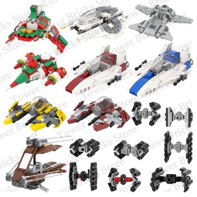 MOOXI Starfighters Shuttle MOC Space War Sci-Fi Movie Building Blocks Set Toys For Children Adult Friends Gift Compatible Bricks