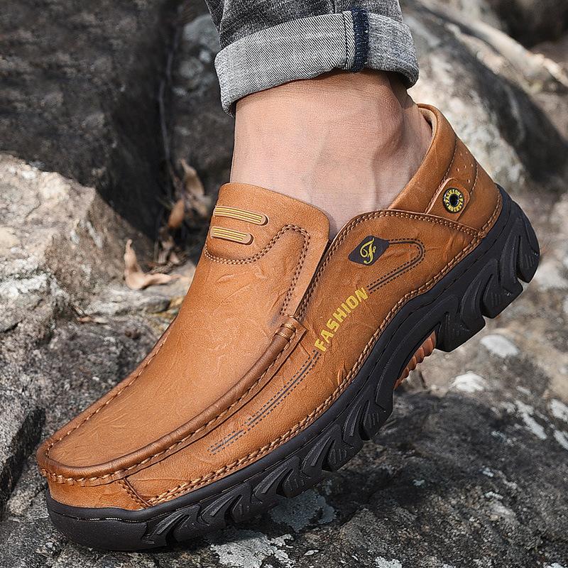 Zapatos casuales de hombre Mocasines de senderismo en piel Zapatos casuales de hombre Mocasines de senderismo en piel