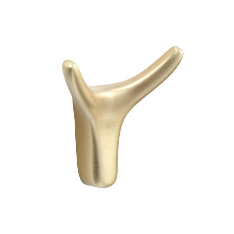 652F Wall Mounted Coat Hook Zincs Alloy Wall Hook Towel Hanger Metal Horn Hook Coat Hat Hanger Hardware Enduring