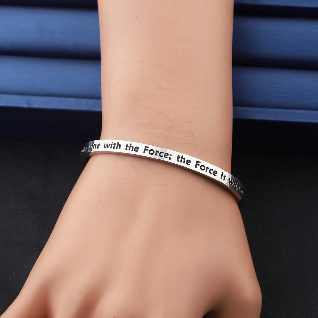 Lywjyb Birdgot Das Macht Armband Ich bin eins mit den Mächten Die Macht ist mit mir Ein Metallschmuck, Größe,