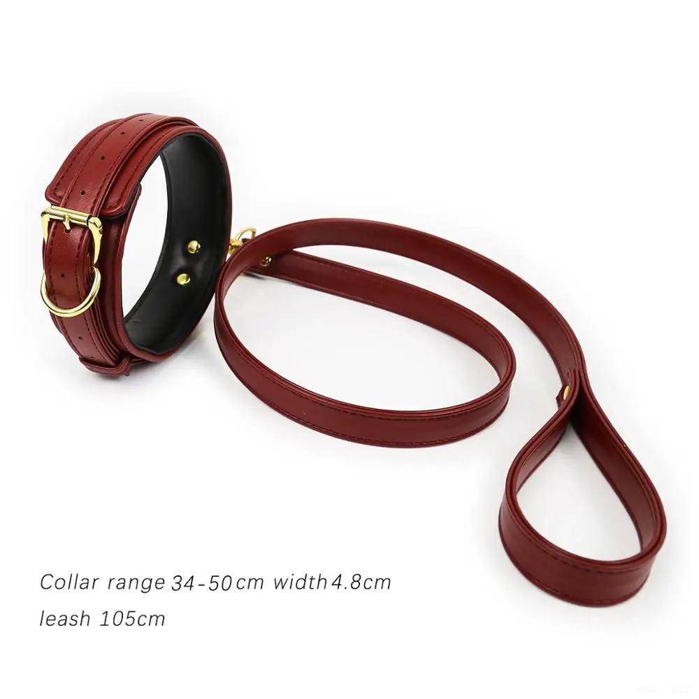 FUNNY Sex Toys for Woman Men SM Bondage Set Erotic Restraint Collar & 6 Cuffs & Waistband &Connection Adults Games for Couples
