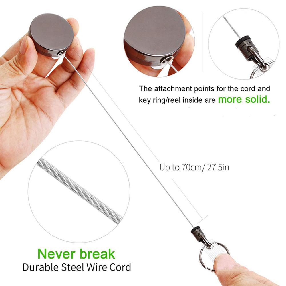 Lanyard Luxury Quality Zinc Zinc Zinc Alloy Pull Badge Reel Office Supplies Badge Holder Clip Key Ring Clips