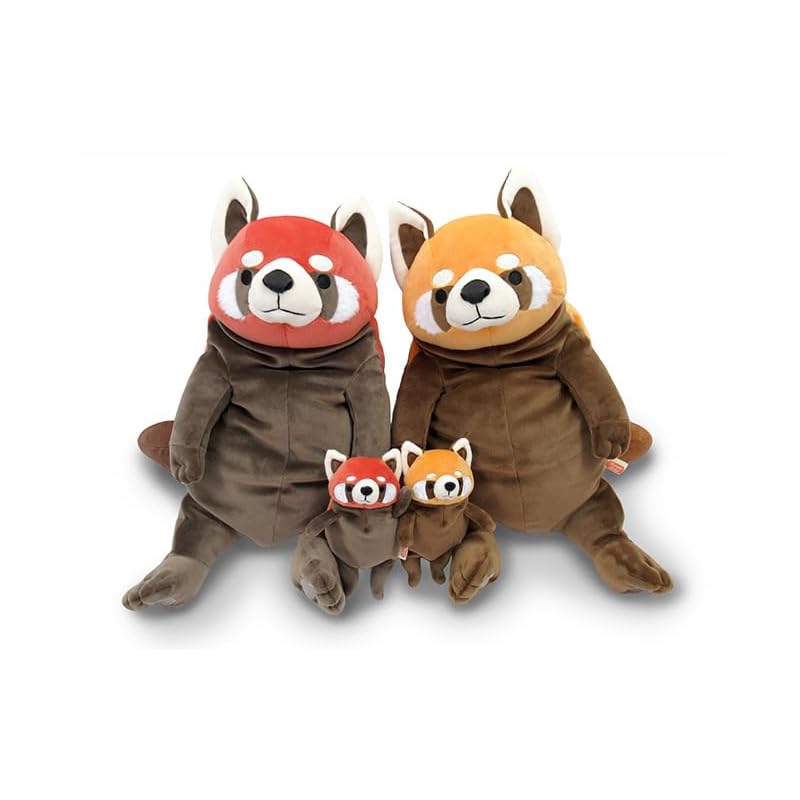 Shinada Global Mochi Series Mochilessa Gold Brown (Large) 22 x 22 x 30 cm Plush Toy Red Panda Animal MORS-0350GB
