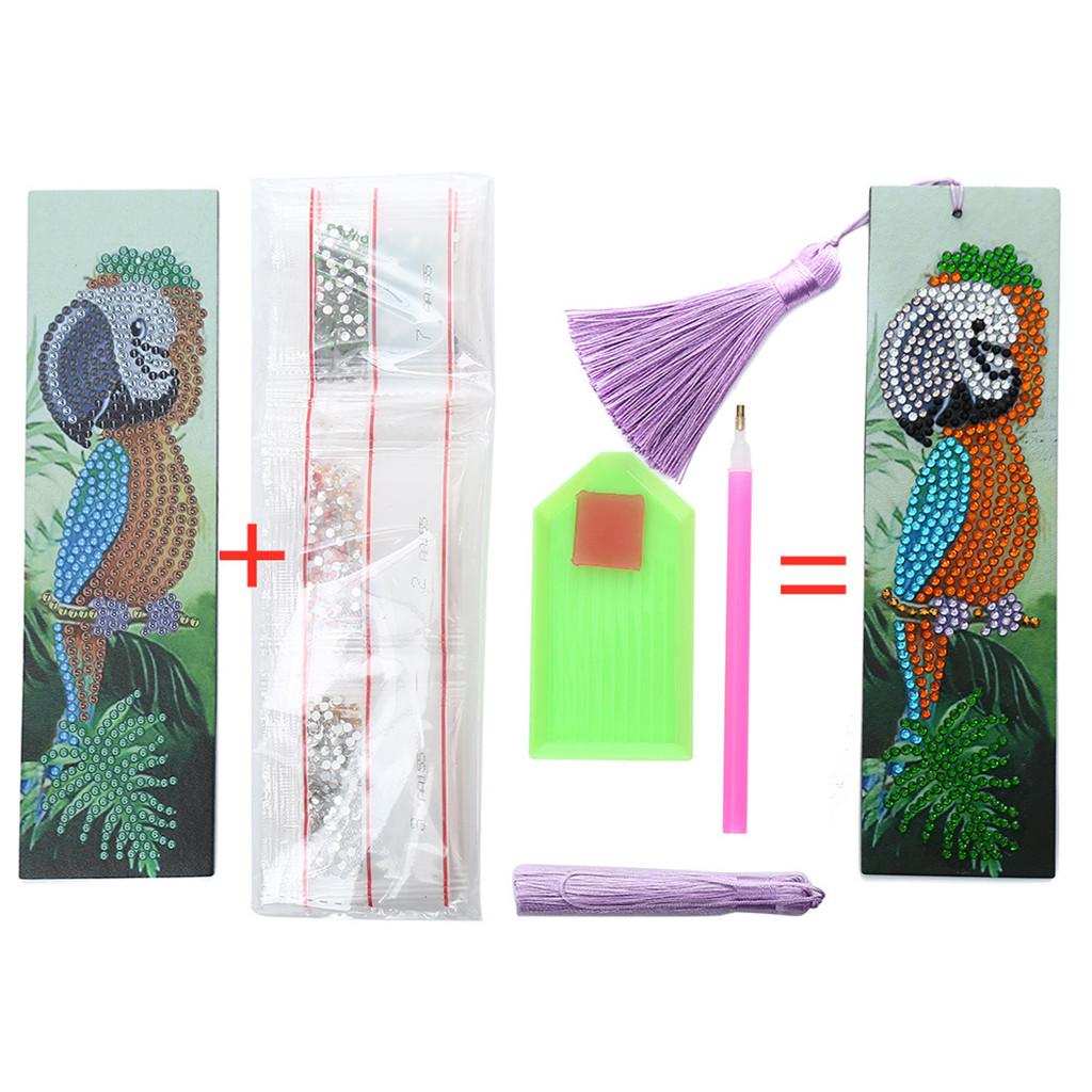 Factory R-AA122-238/M060 Bookmarks Animal Bookmark Shaped Diamond Painting Bookmarks Made of Leather and Crystal