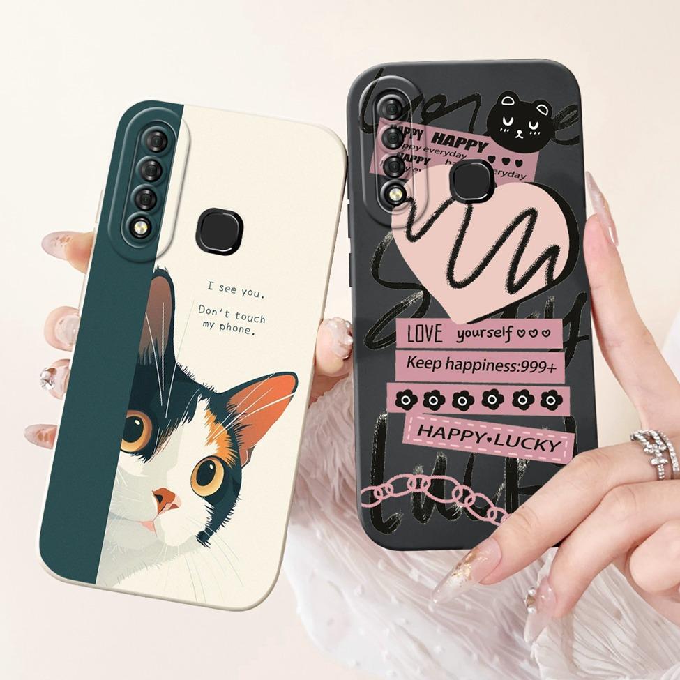 For Infinix S4 Cover Case Luxury Cute Cat Printing Pattern Casing For Infinix Smart 3 Plus X627V Back Cover S4 X626 X610B X626B