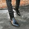 Fashion Winter Men Business Chelsea Boots Pointed Side Zipper Cowboy Knight Boots Versatile Fashion Ankle Boots Size 38-48 Men Boots