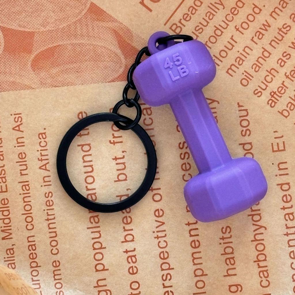 Miu Series Mini Barbell & Dumbbell Plate Keychain Bag Charm