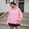 STREETRICH Women's Y2K Floral Letter Embroidered Hooded Pullover Cozy Stylish Long Sleeve Loose Sweatshirts with Kangaroo Pocket