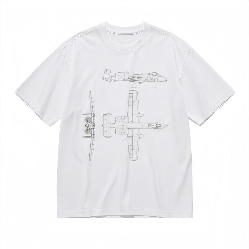 

Women s Comfortable Classic T-Shirt Technical Plane Side Top View Design Tee USA 4XL