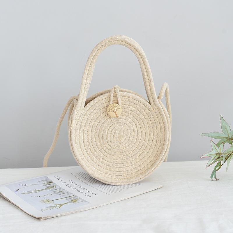 

Женская ретро плетеная сумка-тоут и кроссбоди - Универсальный высококлассный пляжный аксессуар для морского побережья 20x20 cm, 0.3 kg