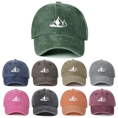 Vintage Mountain Print Baseball Cap, Stylish Simple Pattern Casual Cap, Unisex Casual Outdoor Cap