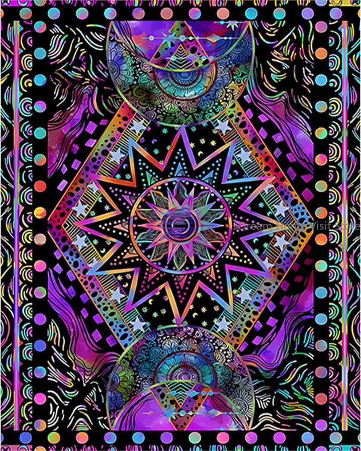 

Flannel Throw Blanket Celestial Sun Moon Star HD Digital Print,suitable for sofa,beds,offices,travel,camping chairs,warm blanket 100x150cm(39x59in)