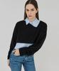 THEFRHT Cutout Two-Way Wool Crop Top (Black)
