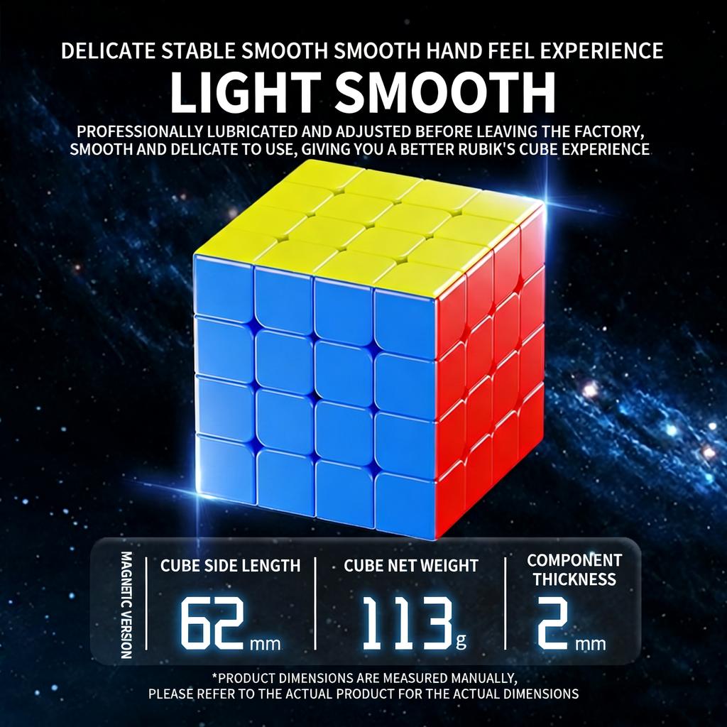 Mosheng Series 4x4 Magnetic Stickerless Cube  Color-Matching Puzzle Educational Toy