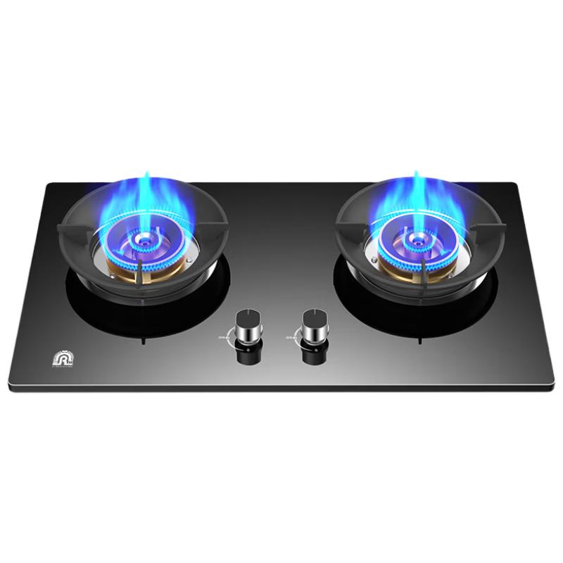 Ronshen Dual Burner High Power Gas Cooktop CN plug (adapter included) Copper Cap Direct-Injection, Windproof
