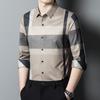 Fashion Striped Long-sleeved Shirt Men Spring and Autumn New Youth Business Casual Shirt Fashionable Men Handsome Shirt
