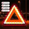 Portable Folding Warning Triangles Red Reflective Hazard Triangle  Breakdown Rescue
