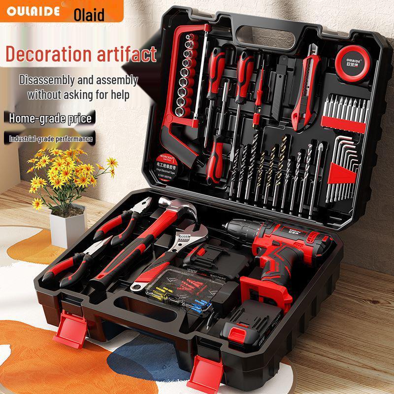 Oulide Rechargeable Lithium Drill & Electric Screwdriver Set