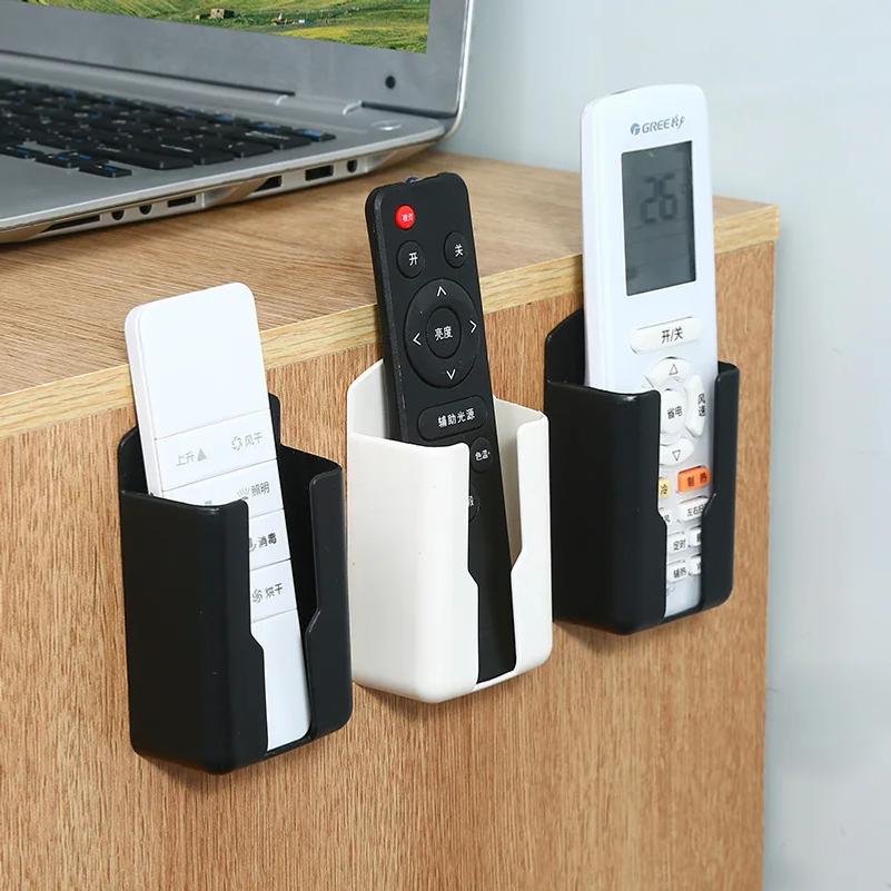Wall Mounted Remote Control Holder Organizer Air Conditioner Storage Box Durable Non Perforated Wall Stand Holder