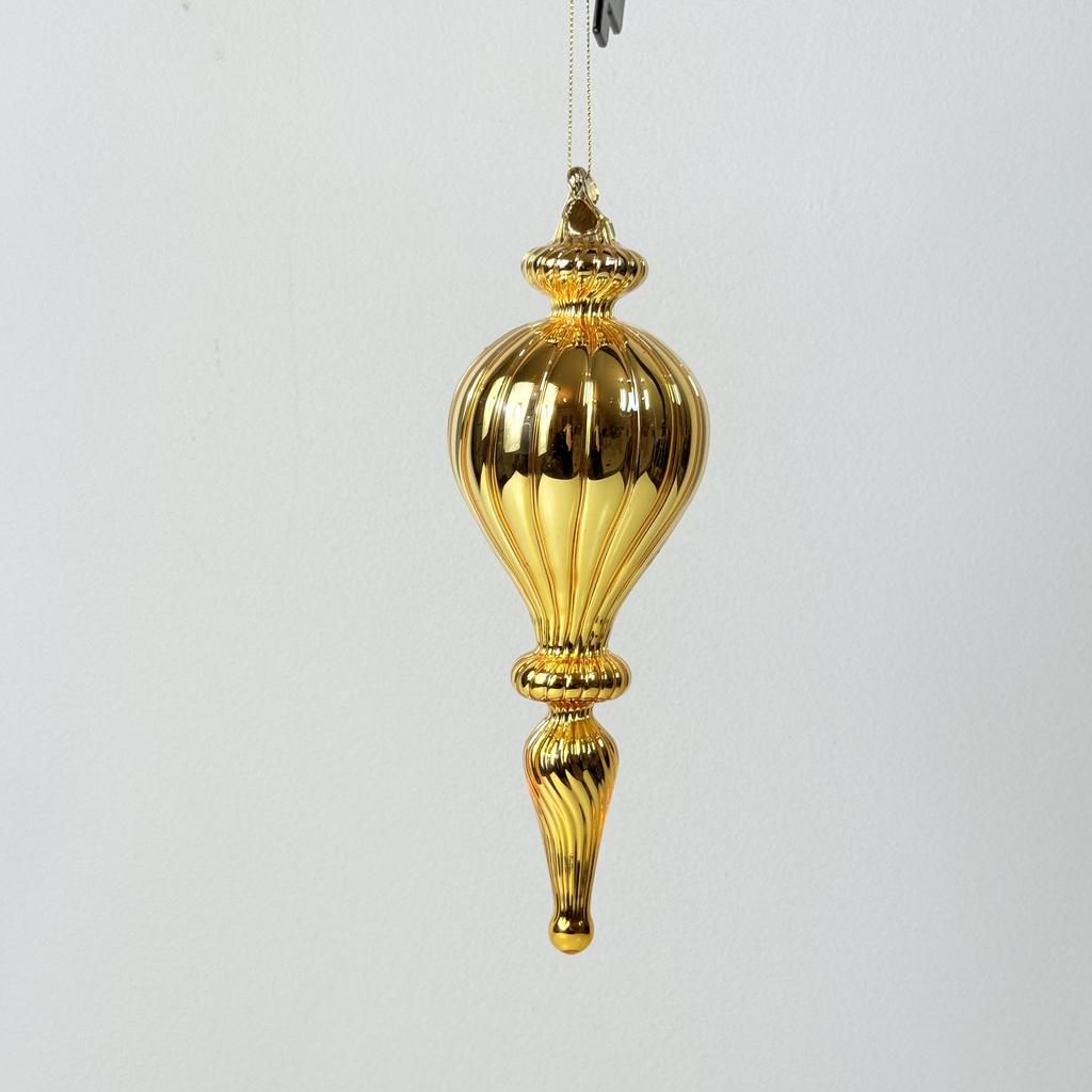 Premium gold glass bauble, Luxury collection 23x7.5x7.5 cm | 172346