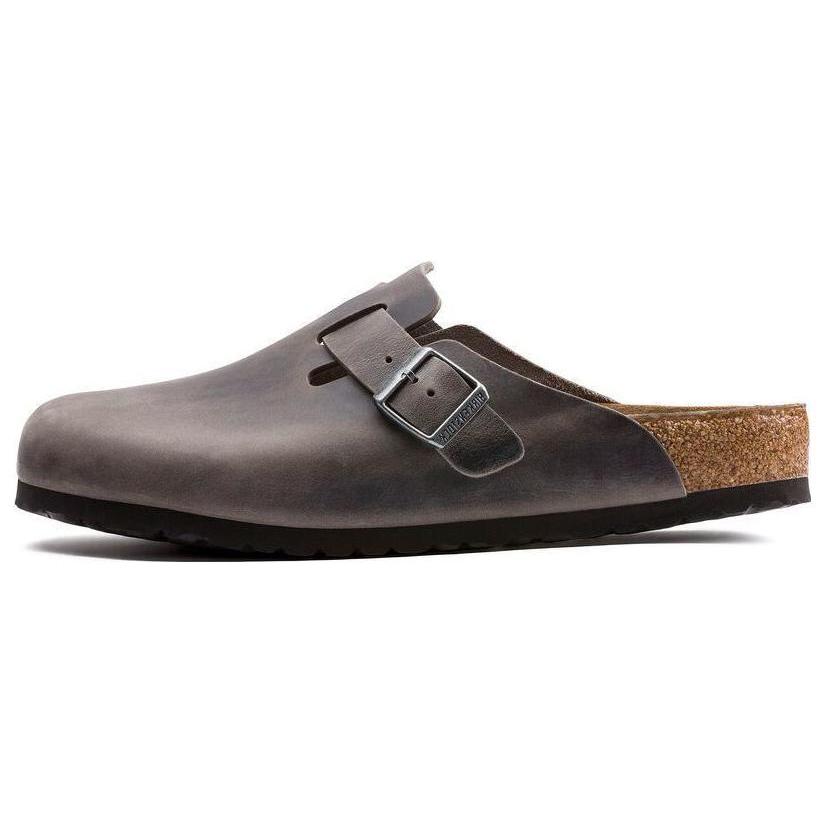 Бостон Birkenstock Мягкая стелька Кожа с пропиткой Узкая  Железный  1013256 35