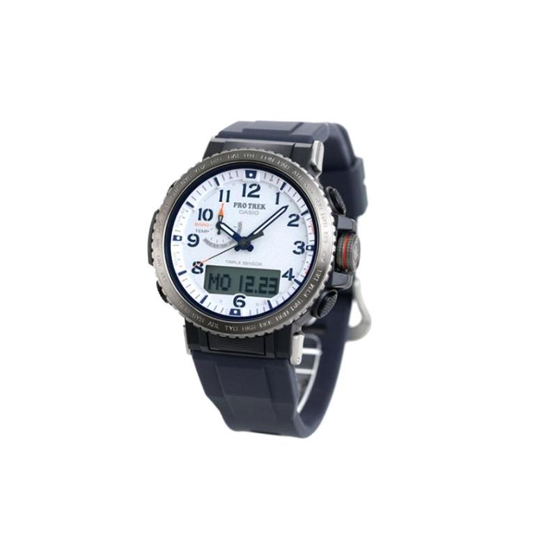 Casio PRO TREK Series-Disc Dual Display Outdoor Mountaineering Solar Powered Mechanical Sense Intelligent Six-Bureau Radio Wave with PRW-50YAE-2PR