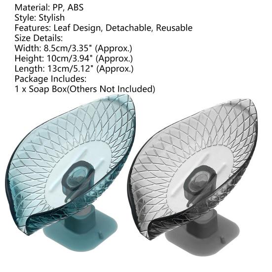Punch-free Soap Box Stain-proof Unique Creative Leaf-shaped Soap Dish Bathroom Accessories