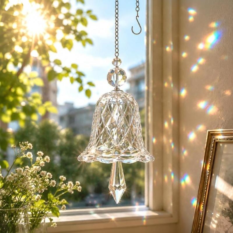 Kristall-Windspiel Glasglocke Hängender Sonnenfänger Weihnachtsdekoration Geburtstagsgeschenk Hochzeits-Souvenir