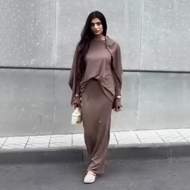 2025 Autumn Elegant One-Shoulder Long Sleeve Waist-Hugging Dress for Women