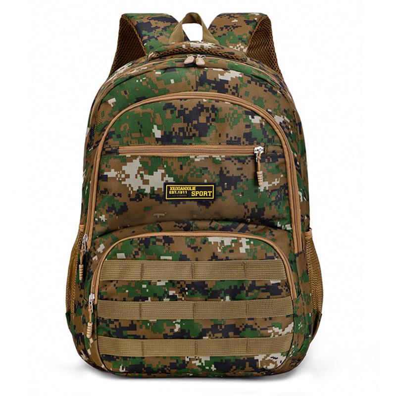 Camouflage Backpack Travel Backpack Men's High-end Level Elementary School Student School Bag Junior High School Computer Bag