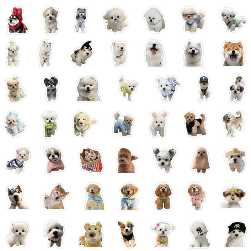 103PCS Trendy Cartoon Ins Puppy Stickers Niche Personalized Creative Graffiti Notebook DIY Waterproof Decorative Cute Gifts
