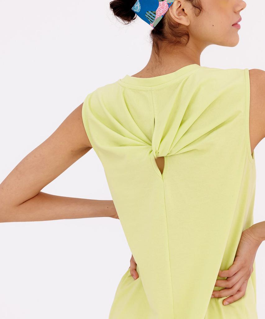 Seondeilaunji Women'S Lime Twist Sleeveless Dress Swkfaop0059