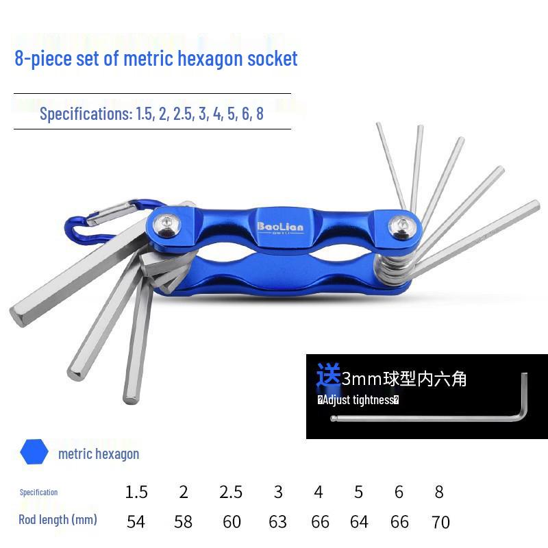 Foldable Metric & Imperial Hex Key and Torx Screwdriver Set
