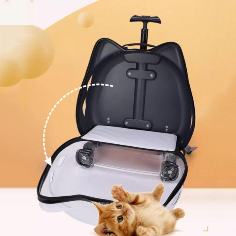 Portable Pet Trolley Outdoor Cat Carriers Large Capacity Ventilation Stroller for Dogs Cat Puppy Carrier Travel Pet Products