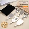 304 Stainless Steel Foldable Camping Utensils Portable Cookware for Backpacking, Hiking, Picnics & Travel Outdoor Picnic Kit