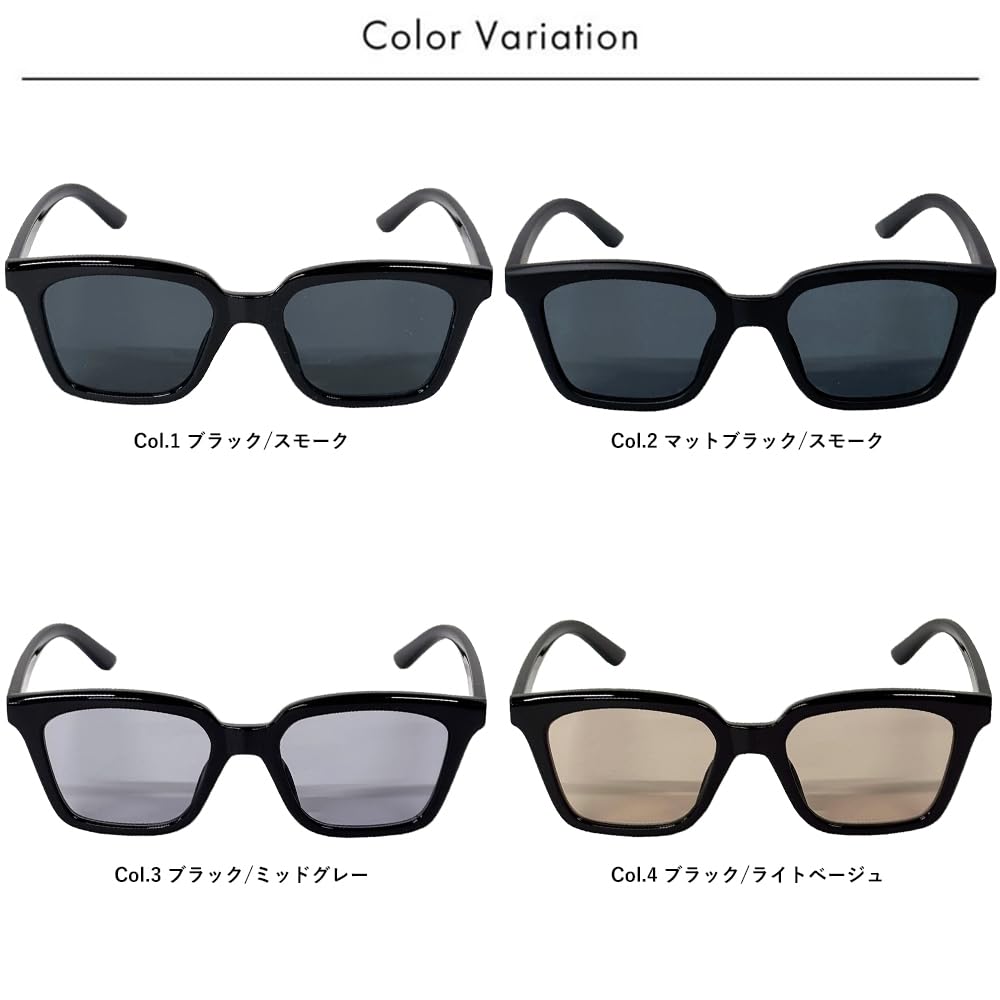 FashionBerry Negro y Cuadrado UV Moderno Ancho Adelgazante UV Elegante Gafas para y Ultramar Adecuado para Todos Gris Medio Gafas de Sol, 99% Protección,