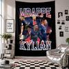 WandbehangKylian Mbappe Kunst Hängendes Tuch Dekorative Hintergrundabdeckung zur Raumdekoration