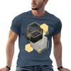 Black Yellow Gold Geometric Tshirt High Elasticity Sports Tee Shirt