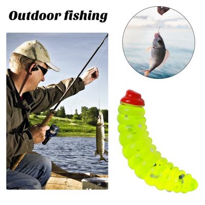 50Pcs/Bag Soft Lure Baits Simulated Red-Mouthed Mealworm Shape Maggot Grub Fishing Soft Bait Fishing Tackle