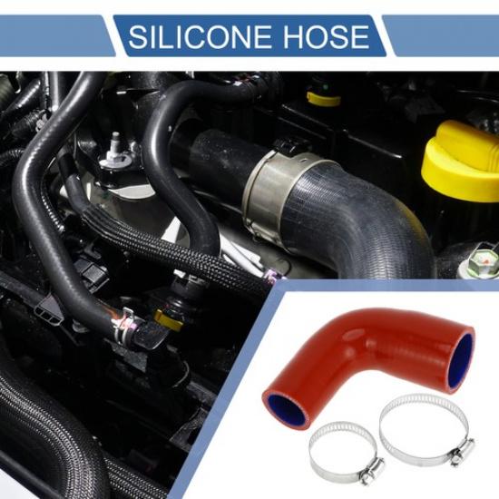 

1 Set 32-42mm 126 -165 ID 90mm354 Length 90° Red Blue Car Silicone Hose
